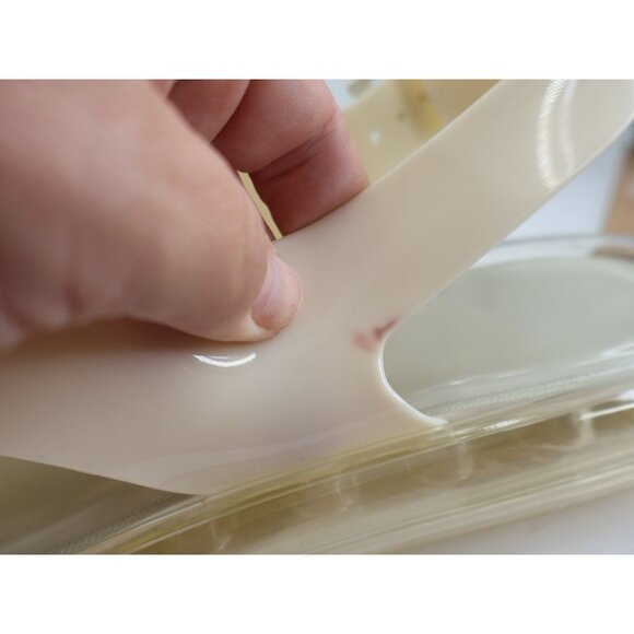 Tory Burch Crisscross Strap Bubble Jelly Sandal Size 9 B Ivory Slingback Flats - Picture 12 of 13